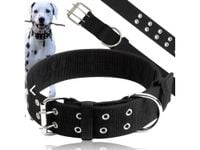 Obroża dla dużego psa gruba mocna dla dużych silnych psów 64cm czarny