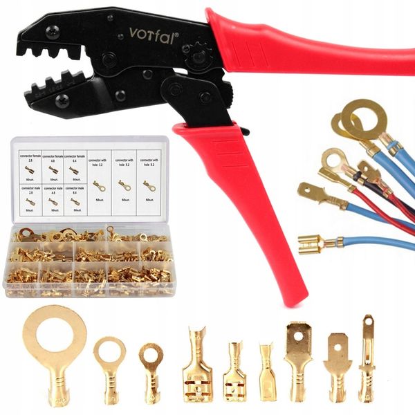 ZACISKARKA PRASKA DO KONEKTORÓW TULEJEK KABLI 0,5-6MM KOŃCÓWKI zdjęcie 1