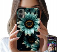 ETUI DO MOTOROLA EDGE 30 NEO - NIEBIESKA GERBERA STOKROTKA KWIAT +FOLIA