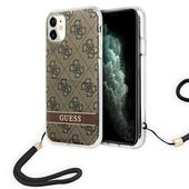 Etui Guess do iPhone 11, Brązowy