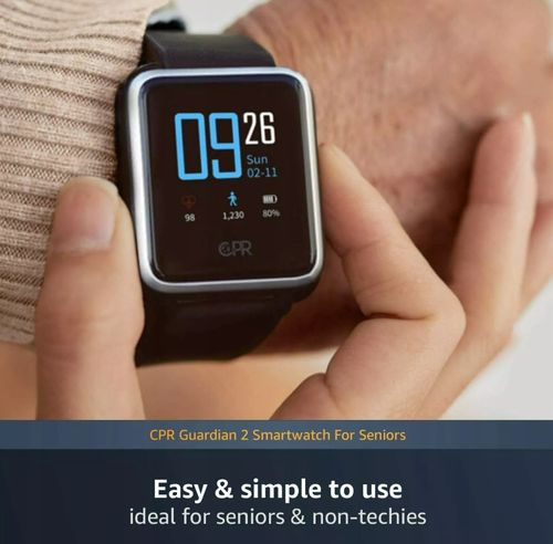 Zegarek osób starszych z alarmem SOS i lokalizatorem GPS CPR Guardian 2 na Arena.pl