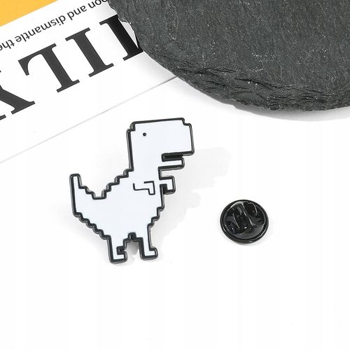 Przypinka Broszka Tyrannosaurus Rex Pixel Retro Dino T - Rex The Game Pin na Arena.pl