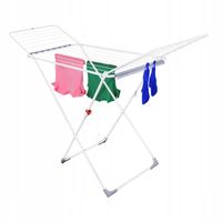 SUSZARKA STOJĄCA NA PRANIE łamana noga kółka biała SOLIDNA STYLOWA