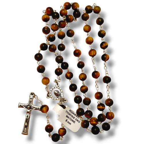 Różaniec Tygrysie Oko Matowe 6Mm na Arena.pl