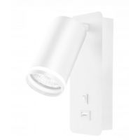 LAMPA NOCNA LED GU10 USB 35W BIAŁY MAT ZAKRES OBROTU 350 STOPNI