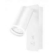 LAMPA NOCNA LED GU10 USB 35W BIAŁY MAT ZAKRES OBROTU 350 STOPNI