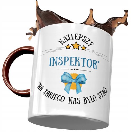 Kubek Bordowy Dla Inspektora Najlepszy Inspektor Z Nadrukiem Ze Zdjęciem na Arena.pl