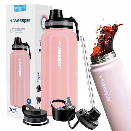 Kubek Termiczny Termos na Herbatę Bidon Butelka Termiczna Stalowa 1l na Arena.pl