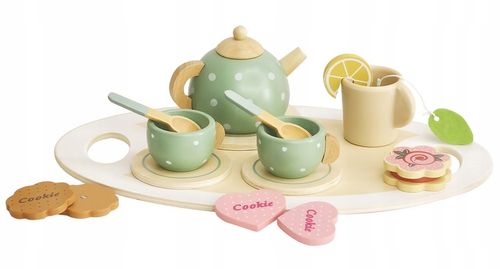 SERWIS DLA DZIECI XXL DREWNIANY zestaw do herbaty kawy FILIŻANKI CIASTKA na Arena.pl
