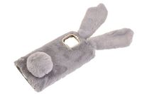 Etui z futerkiem króliczek do Samsung Galaxy A42 5G szary