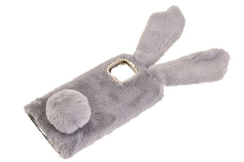 Etui z futerkiem króliczek do Samsung Galaxy A42 5G szary na Arena.pl