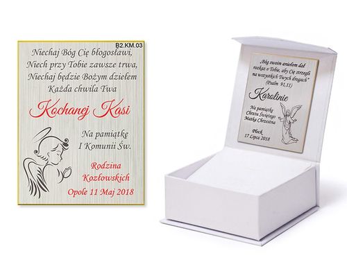 PUDEŁKO PREZENTOWE Na Pamiątkę I KOMUNII ŚWIĘTEJ Komunia Święta z GRAWEREM na Arena.pl