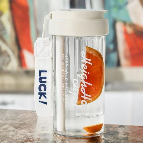 Butelka na wodę z koszyczkiem i słomką 600 ML Simple BD32B na Arena.pl