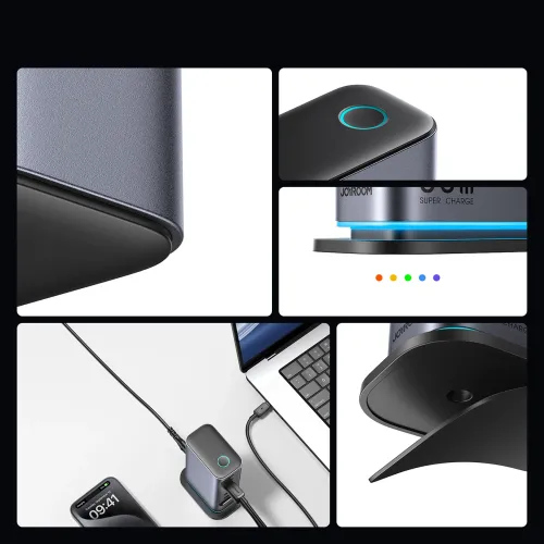 Ładowarka Joyroom JR-TCM02 wieloportowa GaN 65W EU 4x USB-C 2x USB-A - ciem na Arena.pl