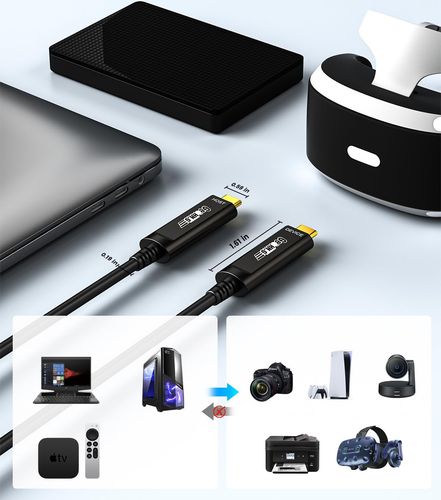 Kabel USB-C do USB-C GeoHN.G 10 m światłowodowy 10Gbps POWYSTAWOWY na Arena.pl