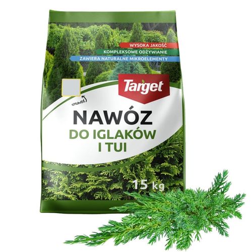 DUŻY NAWÓZ DO IGLAKÓW I TUI BOGATY SKŁAD WYBARWIENIE IGIEŁ 15 KG TARGET na Arena.pl