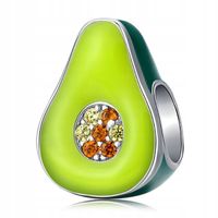 Zawieszka SREBRO 925 Charms Koralik Awokado Avocado