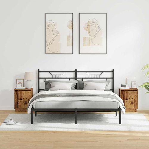 Szafka Nocna z 2 pcs Stare drewno 39 x 34.5 x 50 cm na Arena.pl