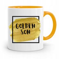 Kubek Żółty Prezent Dla Syna Golden Son Z Nadrukiem Ze Zdjęciem