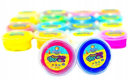 MAGICZNA PLASTELINA MASA PLASTYCZNA PIANKOLINA 18 sztuk +Nożyk na Arena.pl