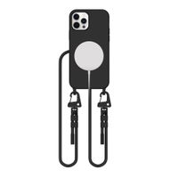 Etui Tech-Protect Magnecklace z Smyczą DO iPhone 12, 12 Pro Czarne TPU