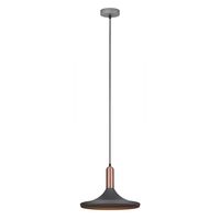 Industrialna LAMPA wisząca LUSTY MDM-3027/1 GR+RC Italux metalowa OPRAWA zwis loft miedź szary