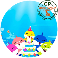 Opłatek na tort Baby Shark