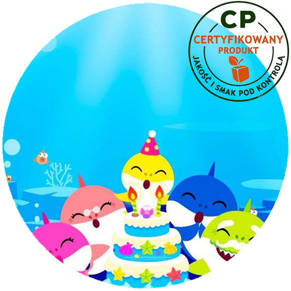 Opłatek na tort Baby Shark zdjęcie 1