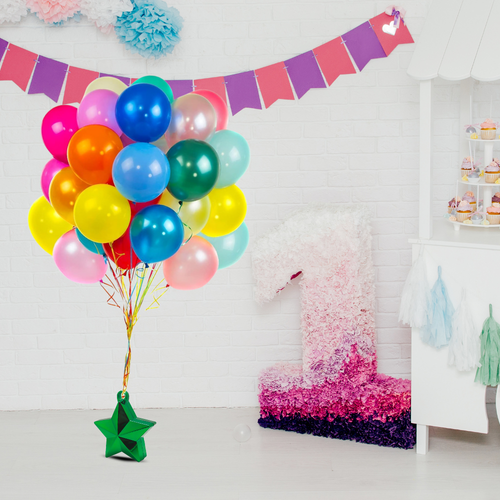 ciężarek do balonów z helem gwiazdka zielona obciążenie balonów 10 cm na Arena.pl