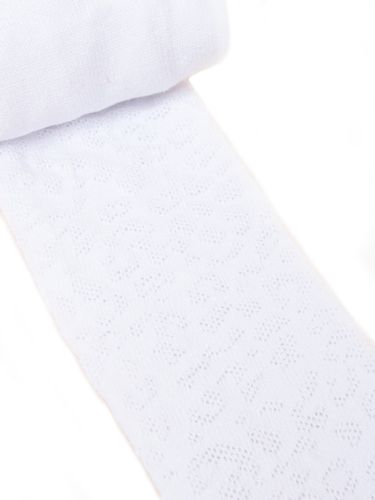 Rajstopy dziewczęce bawełniane żakardowe białe esy floresy 116-122 na Arena.pl