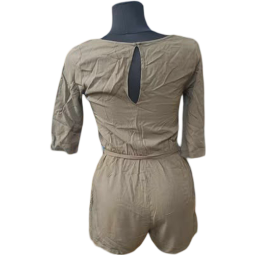 Kombinezon Damski z Krótkimi Spodenkami Letni Wiskoza Brązowy Rozmiar S na Arena.pl