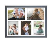 Ramka na 5 zdjęć Hekla 40x50x5 MDF galeria zdjęć srebrny 1szt.