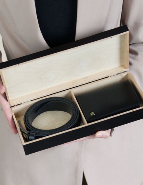 Zestaw prezentowy męski: portfel pasek szkatułka 100 zdjęcie 10