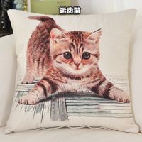 Poszewka na poduszkę - Kotki i Pieski Kotek na białym tle 45x45cm