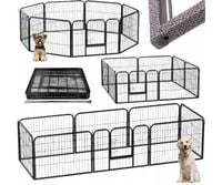 KOJEC WYBIEG KLATKA ZAGRODA BRAMKA dla Psa Psów Szczeniąt 8 paneli 60 cm