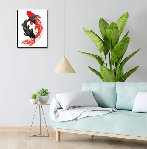 Plakat 40x50cm Yin i Yang Koi na Arena.pl