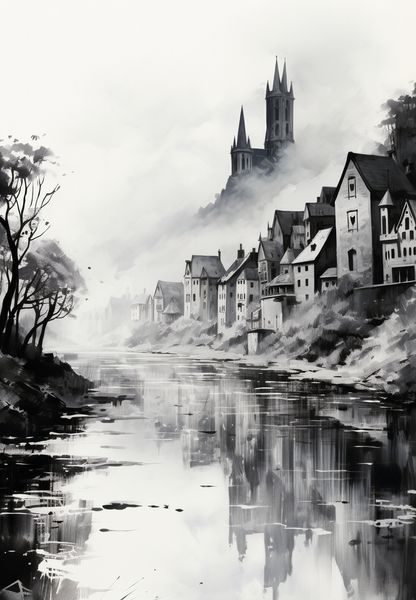 Plakat 68x98cm Mglisty Refleks zdjęcie 1