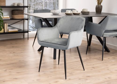 Krzesło Ranja Dark grey tapicerowane na Arena.pl