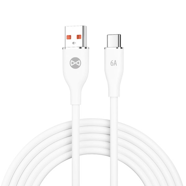 Forever kabel USB - USB-C 1,0 m 6A biały zdjęcie 1