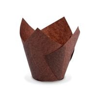 papilotki do muffinek "tulipan" brązowe śr. 50 mm, wys. 30 mm, 100 szt.
