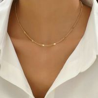 NASZYJNIK ZŁOTY ŁAŃCUSZEK 40 cm STAL CHIRURGICZNA