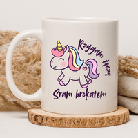 CHAMSKI KUBEK BEZ CENZURY | ŚMIESZNY PREZENT | DO PRACY BIURA DOMU | 330 ml