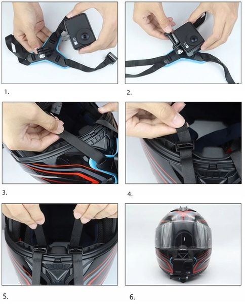 Mocowanie do kasku uchwyt na kask do kamer GoPro 12 11 10 9 8 7 6 5 MAX DJI zdjęcie 8