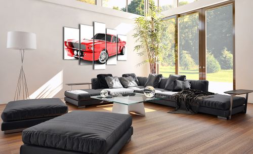 Obraz Na Płótnie - Czerwony Samochód  - 150X100 Cm - Ea150X100-2563 na Arena.pl