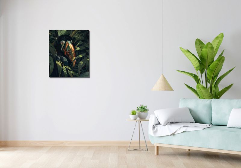 Obraz 50x60cm Skryty Tukan zdjęcie 2