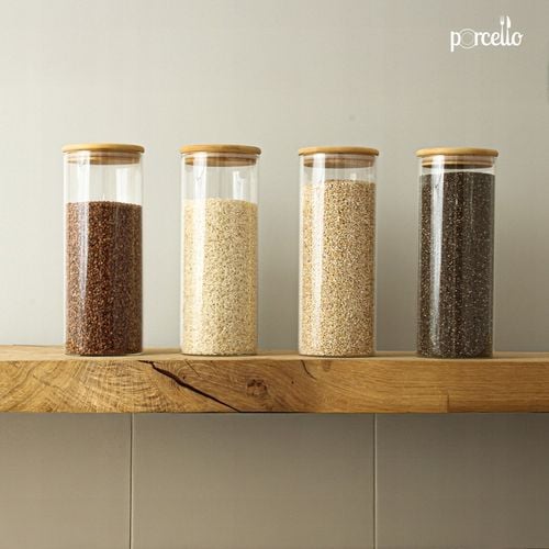 6 Pojemnik słoik szklany 1500ml kuchenny na produkty sypkie makaron żywność na Arena.pl