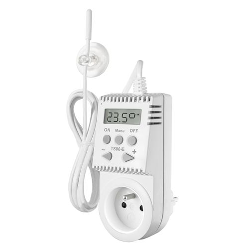 TERMOSTAT GNIAZDKOWY ELEKTROBOCK TS06-E - Z ZEWNĘTRZNYM CZUJNIKIEM na Arena.pl
