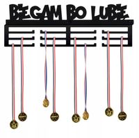 WIESZAK NA MEDALE ŚCIENNY METALOWY CZARNY BIEGANIE BIEGAM BO LUBIĘ 40