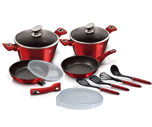 zestaw garnków i patelni berlinger haus bh-7057 burgundy na Arena.pl