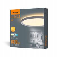 2 x Elegancka Lampa sufitowa LED Videx plafon okrągły 18W 1800lm 29cm biały